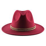 Walter White Fedora British Gentleman Fedora Hat Men's and Women's Woolen Felt Top Hat Fashion Simple