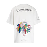 CHH Chrome Heart T Shirts Colorful Cross Flower Arm Short Sleeve