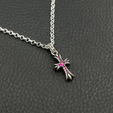 Chrome Heart Necklace Diamond Pendant