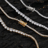 Zircon necklace gradient size zircon tennis necklace