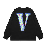 Vlone Sweatshirts Autumn and Winter Mosaic Big V Letter Crew Neck