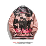 Men Baseball Jacket Spring Baseball Uniform Men Loose Motorcycle Jacket