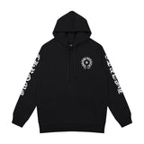 CHH Chrome Heart Hoodie Crowe Horseshoe Burning Cross Print Long Sleeve Sweater