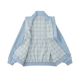 Unisex Baseball Jersey Spring and Autumn Jacket Double-Sided Plaid Embroidered Loose Casual Couple Jacket