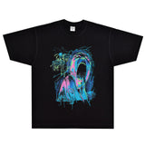 Rock Star T Shirt T-shirt Pinker Freud Band Rock Loose Vintage Short Sleeve