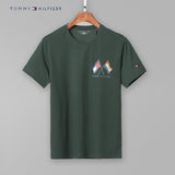 Tommy T Shirts Tommy Men's Short-Sleeved Cotton round Neck T-shirt