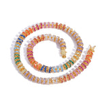 Zircon necklace colorful hoop tennis necklace