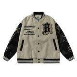 Unisex Baseball Jersey Vintage Flame Embroidered Baseball Jacket