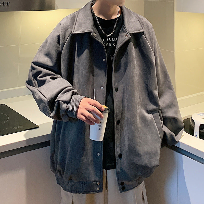 Nasa Jacket Jacket Men's Spring and Autumn Fashion Brand Loose Pu Handsome Boys