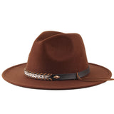 Walter White Fedora Men's and Women's Autumn and Winter Woolen Hat Jazz Top Hat British Fur Felt Hat