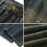 Unisex Jeans Vintage Old Straight Jeans Autumn and Winter Loose Wide Leg Casual Pants