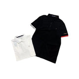 Tommy T Shirts Casual Business Embroidered Lapel Men and Women Couple Short Sleeve Polo Shirt