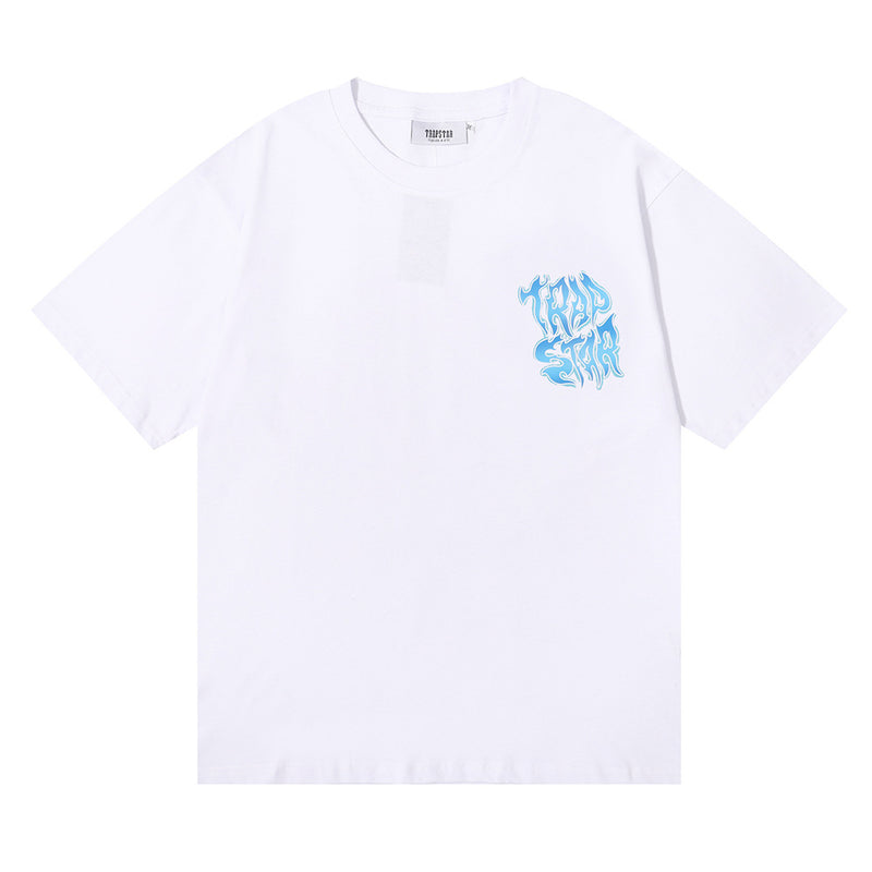 Trapstar T Shirts Trapstar Lighter Flame Print Casual Short Sleeve T-Shirt