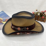 Walter White Fedora Western Cowboy Hat Sun-Proof Spray Paint Distressed Men's Outdoor Sun-Proof Hat