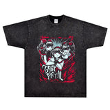 Rock Star T Shirt Baby Metal Band American Retro Cartoon Loose Small Neckline Vintage Short Sleeve