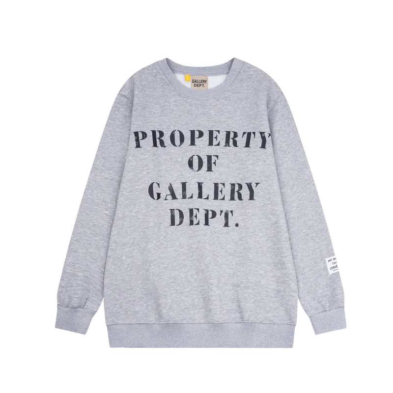 Gallery Dept Sweatshirts Unisex Loose Casual Crew Neck Sweater