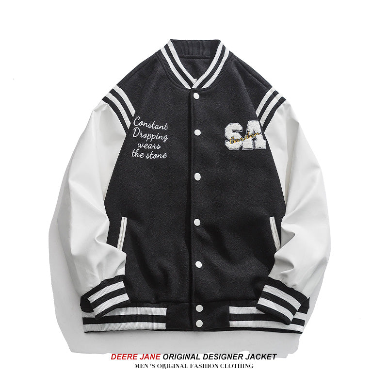 Men's Baseball Jacket Men's Spring and Autumn Loose Versatile Casual Jacket Jacket