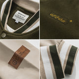 Men Baseball Jacket Spring Baseball Uniform Men's Loose Retro Vintgae Casual Jacket