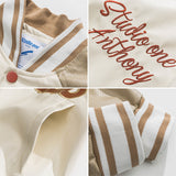 Men Baseball Jacket Spring Colorblock Baseball Uniform Male All-Matching Jacket