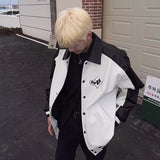 Unisex Baseball Jersey PU Leather Jacket