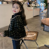 Girl Jacket Girls' Coat Plaid Classic Style