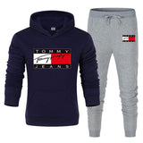 Tommy T Hoodie Casual Sports Suit Sweatpants