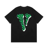 Vlone T Shirt Spring/Summer Pattern Crew Neck Short Sleeve
