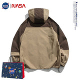 Nasa Jacket Spring Couple Colorblock All-Matching Hooded Jacket