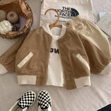 Boy Jacket Boys' Corduroy Coat Spring and Autumn Jacket Kid Baby Fashion Casual