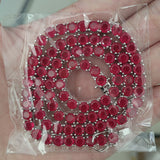 Zircon necklace synthetic colored treasure tennis chain