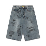 Unisex Jeans Summer Vintage Graffiti Jeans