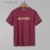 Tommy T Shirts Printed T-shirt Tommy Men's Short Sleeve Cotton round Neck Slim Fit