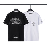 CHH Chrome Heart T Shirts Sanskrit Color Printing Loose Casual Crew Neck Short Sleeve T-Shirt