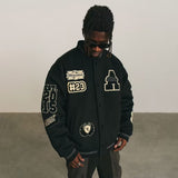 Unisex Baseball Jersey Vintage Embroidered Baseball Jacket Jacket