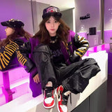 Unisex Baseball Jersey gradual change embroidered print jacket