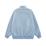 Unisex Baseball Jersey Spring and Autumn Jacket Double-Sided Plaid Embroidered Loose Casual Couple Jacket