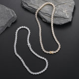 Zircon necklace size oval egg-shaped zircon tennis chain