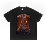 Rock Star T Shirt Whitechapel Rock Band Vintage Print Distressed T-shirt Loose