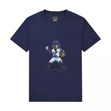 Tommy T Shirts Ruff Bear Loose-Fitting Casual round-Neck Short Sleeve Digital Printed T-shirt