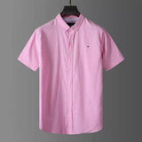 Tommy T Shirts Tommy Men's Shirt Short Sleeve Solid Color Casual Summer Shirt