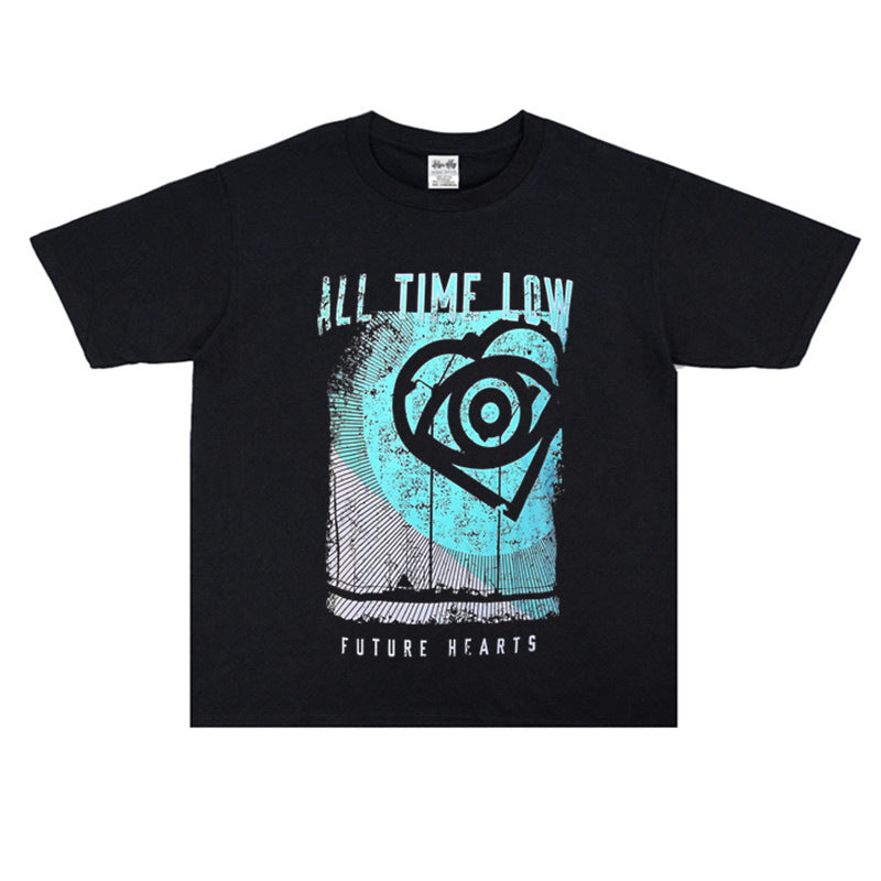 Rock Star T Shirt T-shirt Short Sleeve round Neck Loose Cotton round Neck