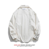 Men Long-Sleeved Shirt Men Spring Loose Casual Long Sleeves Jacket