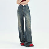 Unisex Jeans American Vintage Ripped Jeans Summer Loose