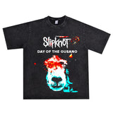 Rock Star T Shirt Slack Knot Vintage Distressed T-shirt Loose