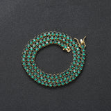 Zircon necklace green full zirconium