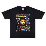 Rock Star T Shirt Drake Hip Hop Print Cotton T-shirt Short Sleeve Men and Women Loose