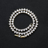 Zircon necklace heart shaped stone