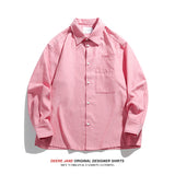 Men Long-Sleeved Shirt Spring Long Sleeve Shirt Men's Loose All-Matching Casual Shirt Coat