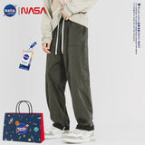 Nasa Sweatpants Men's Spring and Autumn Straight Pants Loose Autumn and Winter Leisure