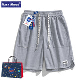 Nasa Shorts Men's Hong Kong Style Couple Casual Pants Women's Loose Sports